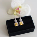 COLE | Colour Collection - Zirconia Yellow Dangle Hook Earrings - Anting Wanita