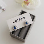 ZIVA | Colour Collection - Zirconia Blue Stud Earrings - Anting Wanita