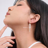 DAVICA | Wedding Collection - Zirconia Dangle Stud Bridal Earrings - Anting Wanita