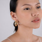 KIRA | Everyday - Gold Plated Twisted Thick Hoop Earrings - Anting Wanita