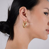 KIRA | Everyday - Gold Plated Twisted Thick Hoop Earrings - Anting Wanita