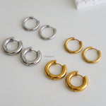BYEOL | Everyday - Gold Plated Classic Hoop Earrings - Anting Wanita