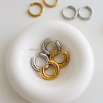 BYEOL | Everyday - Gold Plated Classic Hoop Earrings - Anting Wanita