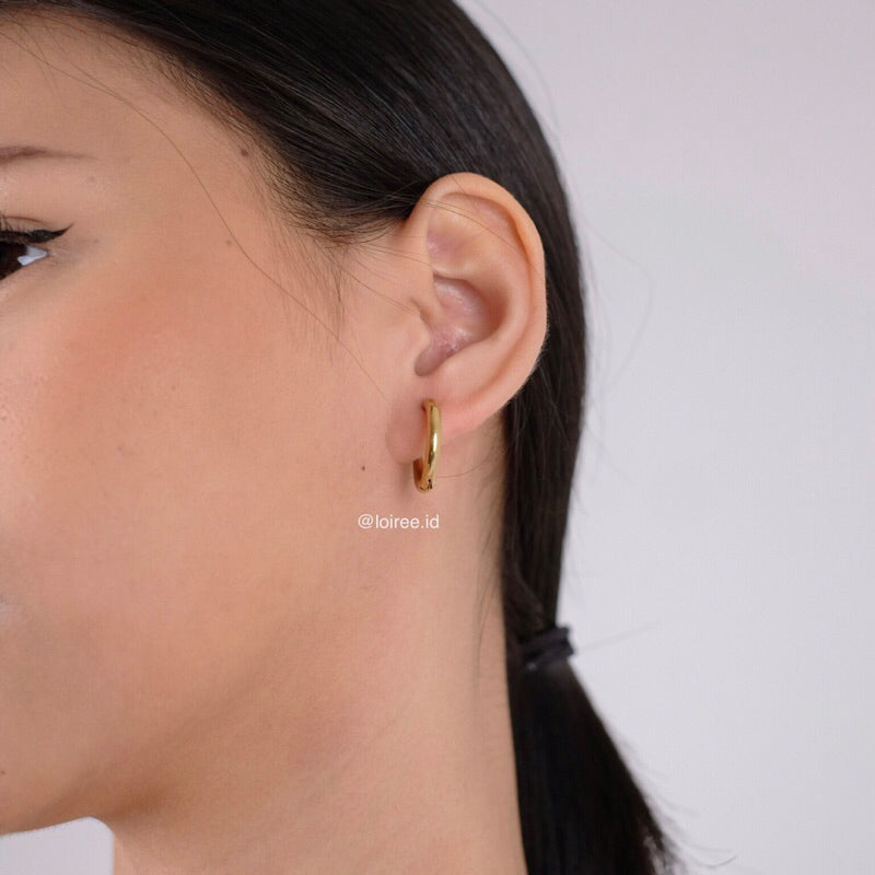 BYEOL | Everyday - Gold Plated Classic Hoop Earrings - Anting Wanita