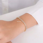 AURUM Bracelet | Everyday - Gold Plated Oval Cut Zirconia