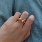LIAM | Everyday - Gold Plated Adjustable Chunky Ring