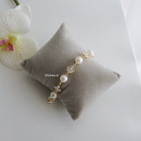 PALMER Bracelet - Gold Plated Zirconia Pearl Bracelet