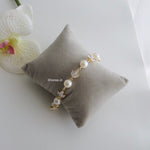 PALMER Bracelet - Gold Plated Zirconia Pearl Bracelet