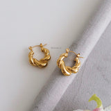 APOLLO | Everyday - Gold Plated Croissant Hoop Earrings