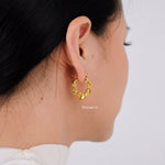 CESTER | Everyday - Gold Plated Croissant Hoop Earrings