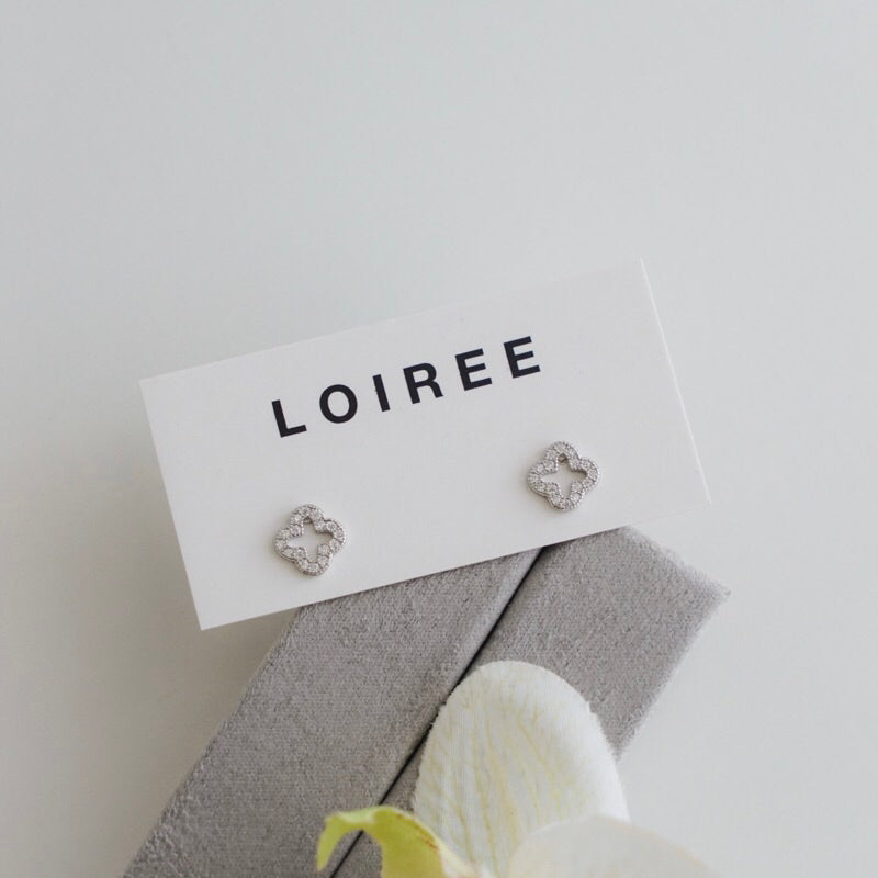 CLEF | Luxe Collection - Zirconia Clover Four Leaf Earrings