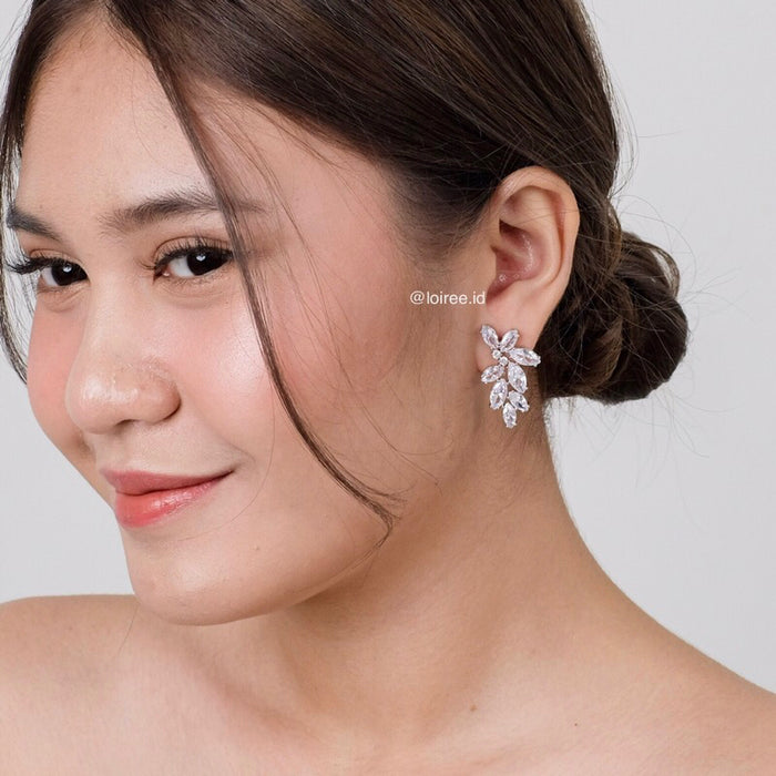 LARISSA Zirconia Stud Earrings - Wedding