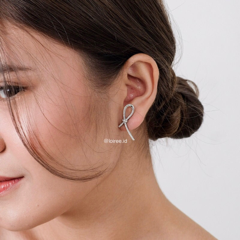 GWEN | Wedding Collection - Zirconia Bow Stud Earrings