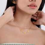 JIA | Lunar - Gold Plated Flower Chain Necklace