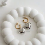 LIEV | Valentine - Gold Plated Heart Dangling Earrings