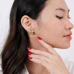 DIAZ | Raya - Gold Plated Flower Earrings