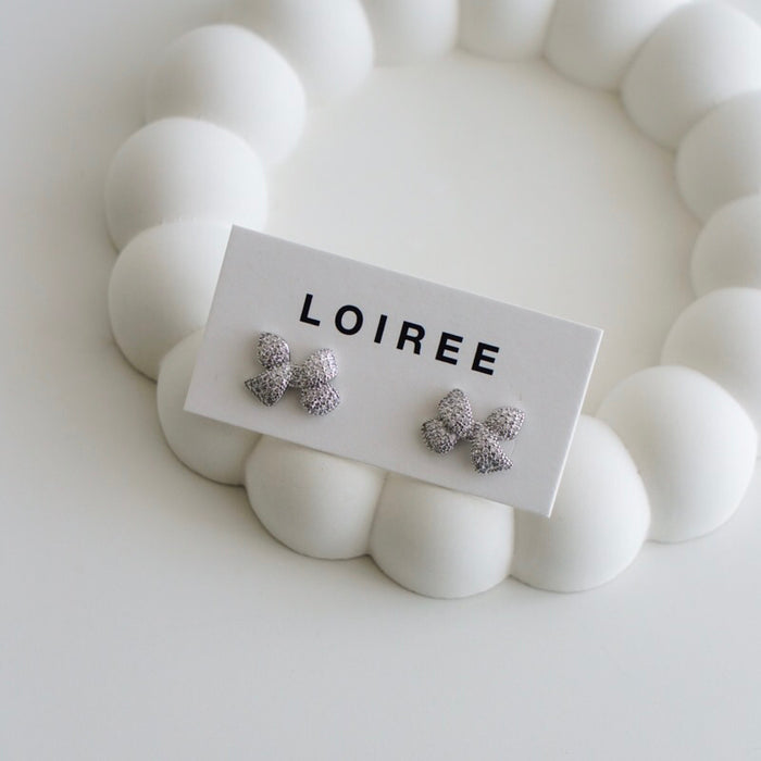 NANCY | Everyday - Zirconia Ribbon Bow Earrings
