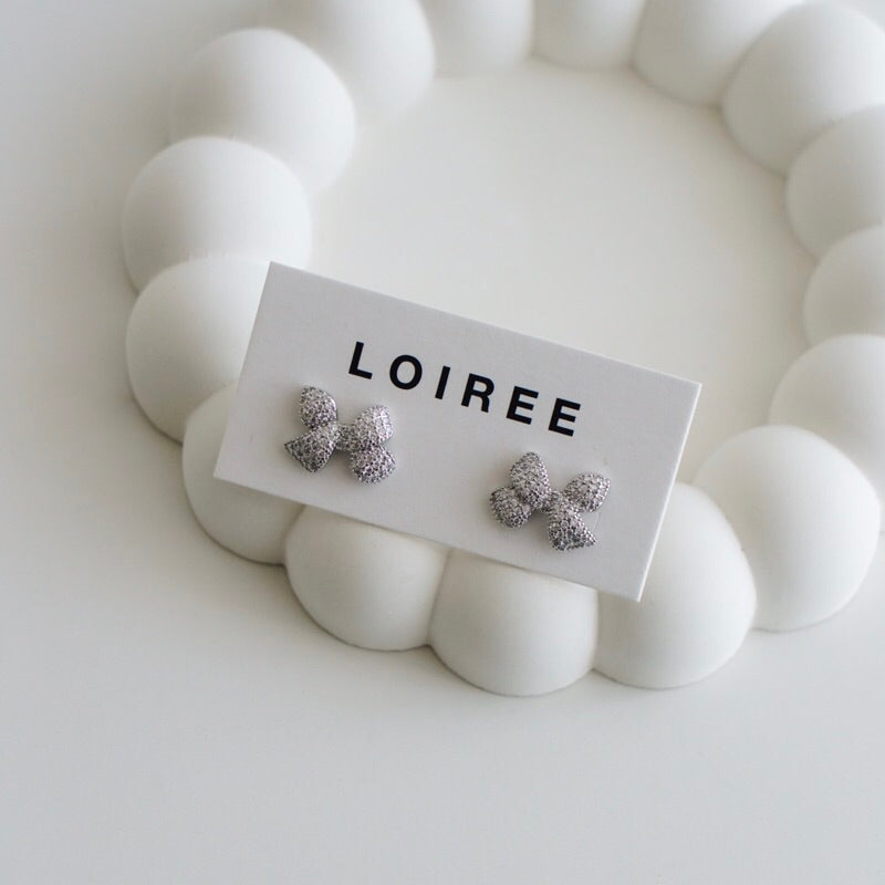 NANCY | Everyday - Zirconia Ribbon Bow Earrings
