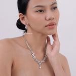 FRANCES | Wedding - Zirconia Bridal Necklace Earrings Set