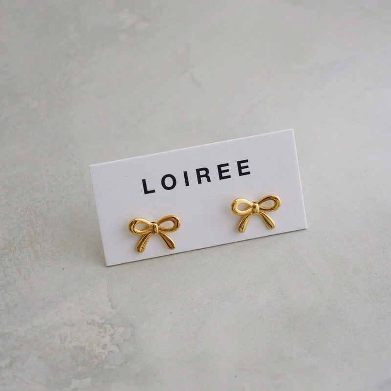 KAILANI Coquette Bow Earrings - Gold Plated