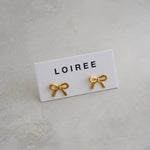 KAILANI Coquette Bow Earrings - Gold Plated