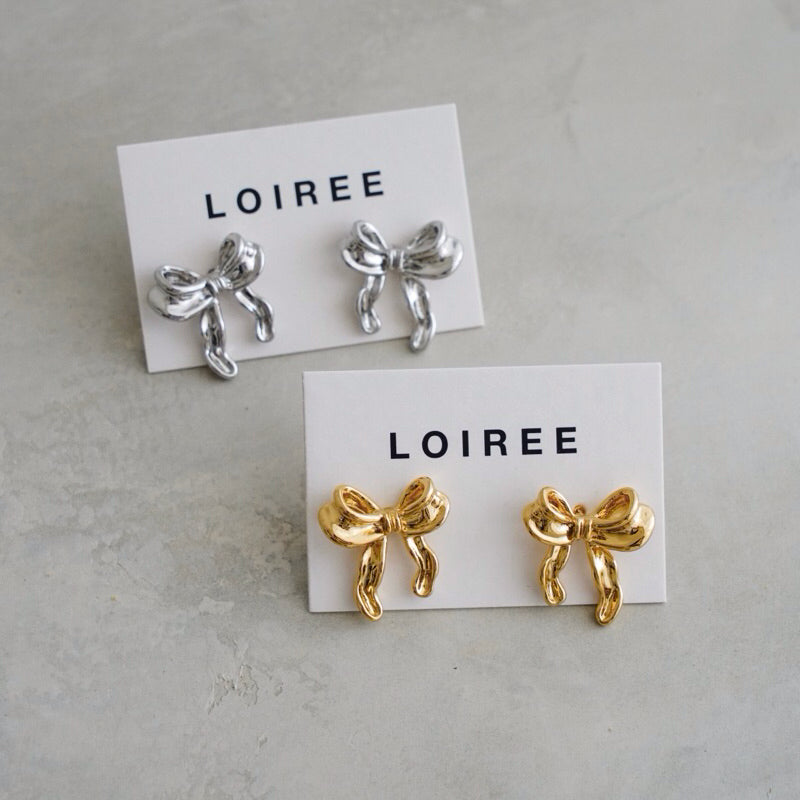 CASSIDY Coquette Bow Earrings - Gold Plated