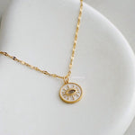EVIL EYE Pendant Chain Necklace - Gold Plated