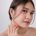 PAIGE | Wedding Collection - Zirconia Pearl Stud Earrings