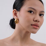 ROCKY Irregular Statement Earrings - Gold Plated
