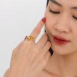 OWEN Adjustable Ball Ring - Gold Plated