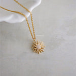GOLDEN SUN Pendant Chain Necklace - Gold Plated
