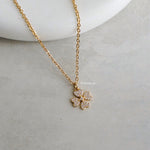 LUCKY FOUR LEAF Pendant Chain Necklace - Gold Plated