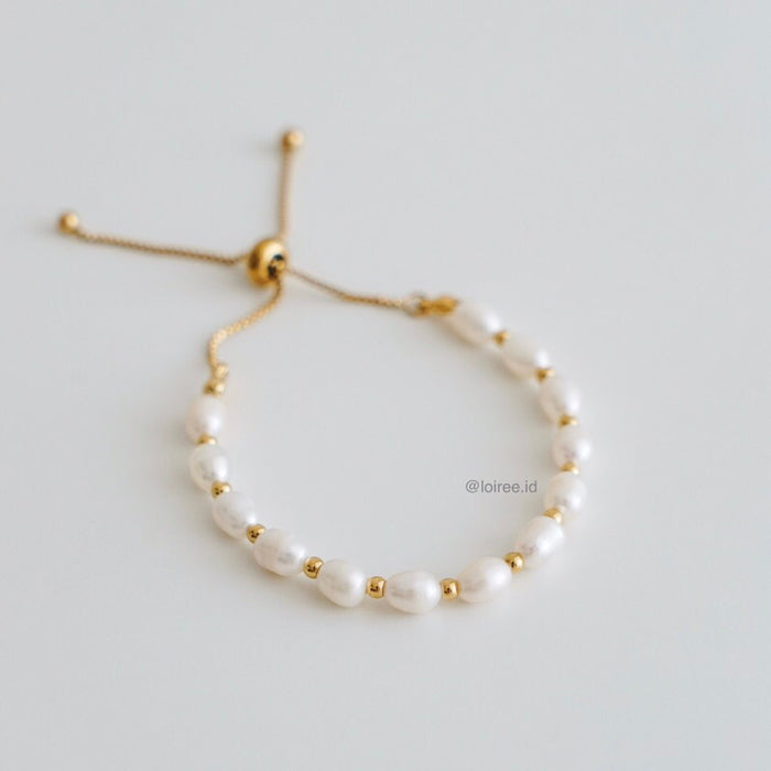 PERLA Bracelet | Everyday - Gold Plated Freshwater Pearls Adjustable