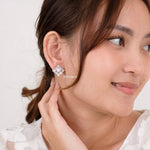 FAYE | Wedding Collection - Zirconia Pearl Stud Earrings