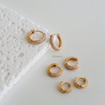 SKYE | Everyday - Gold Plated Zirconia Huggies Hoop Earrings