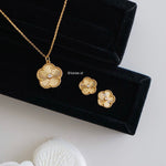 KLOVER | Everyday - Gold Plated Clover Necklace Earrings Set