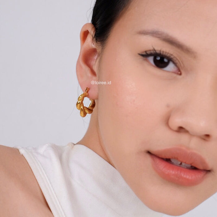 APOLLO | Everyday - Gold Plated Croissant Hoop Earrings