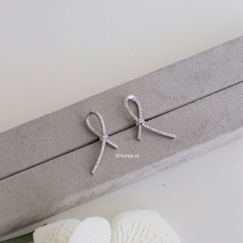 GWEN | Wedding Collection - Zirconia Bow Stud Earrings