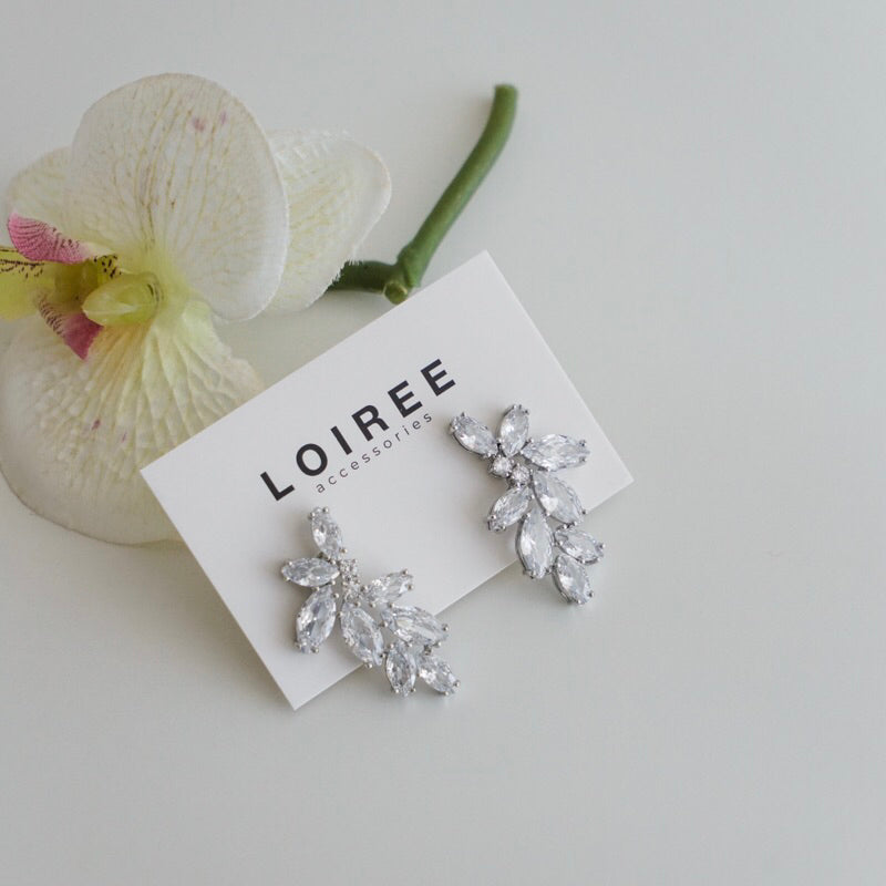 LARISSA Zirconia Stud Earrings - Wedding