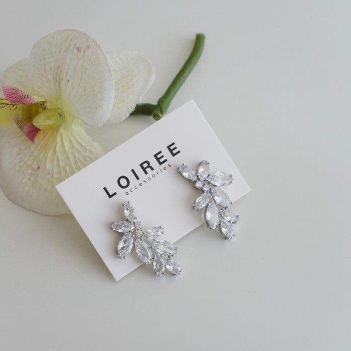 LARISSA Zirconia Stud Earrings - Wedding