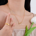 NOA | Valentine - Gold Plated Heart Necklace