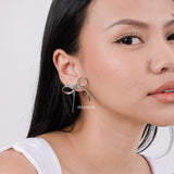 BRYNN Ribbon Bow Earrings - Gold Plated
