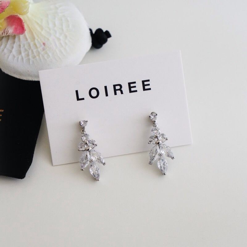 FRANCES Zirconia Bridal Necklace Earrings Set - Wedding
