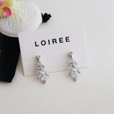 FRANCES Zirconia Bridal Necklace Earrings Set - Wedding