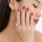 EZRA Adjustable Pearl Ring - Gold Plated