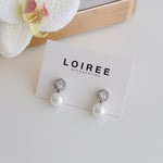 SANDRA | Wedding Collection - Zirconia Pearl Stud Earrings