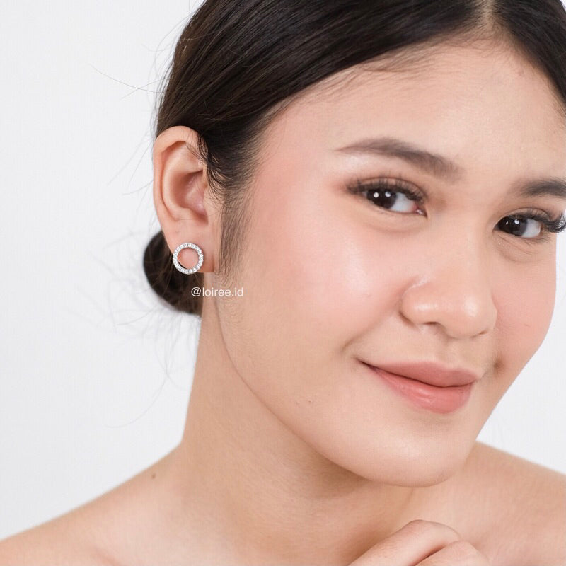 MONA Zirconia Round Stud Earrings