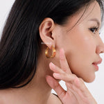 REN | Lunar - Gold Plated Hoop Earrings