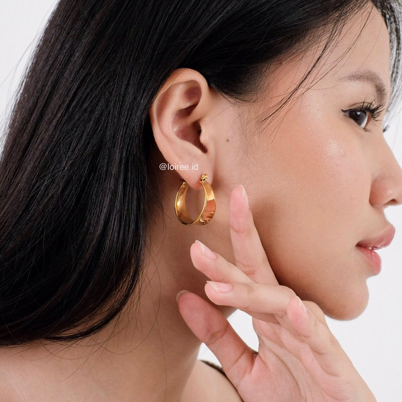 REN | Lunar - Gold Plated Hoop Earrings