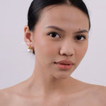 MERYL Pearl Stud Earrings - Gold Plated